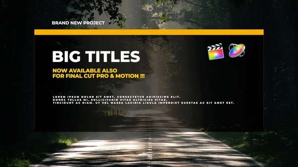 VideoHive Big Titles I FCPX & Motion 29651706
