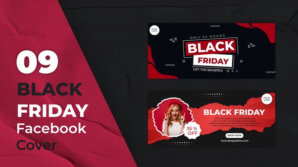 VideoHive Black Friday Sale Facebook Covers 32354239
