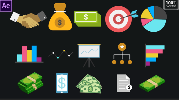 VideoHive Business Icons Pack 33569508