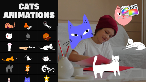 VideoHive Cartoon Cats Animations for FCPX 35654730