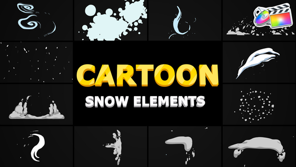 VideoHive Cartoon Snow Elements | FCPX 35276456