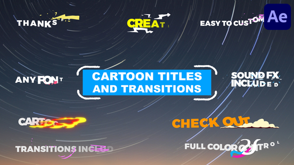 VideoHive Cartoon Titles And Transitions | After Effects 31495455