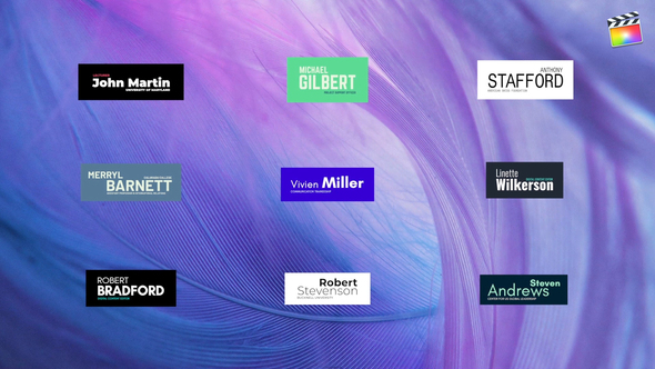 VideoHive Classic Lower Thirds For Final Cut Pro 34294421