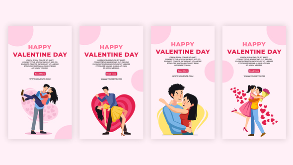 VideoHive Classy Couple Celebrate Valentine Day Instagram Story Pack 39217004