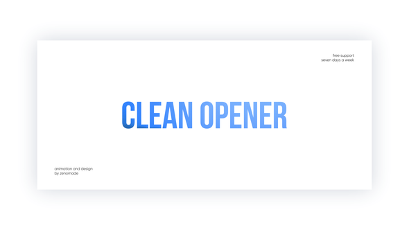 VideoHive Clean Opener 32445602
