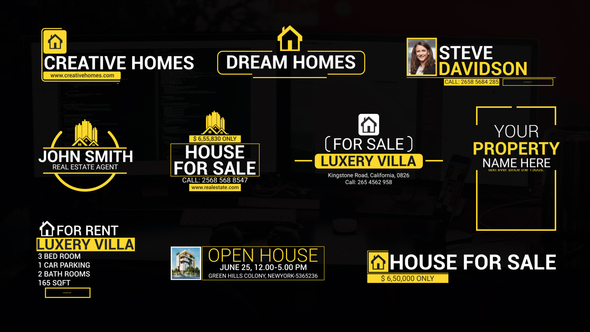 VideoHive Clean Real Estate Lower Thirds 39067272