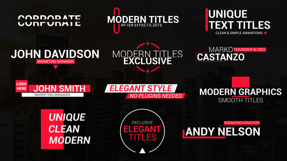 VideoHive Clean Title Animations 39097550