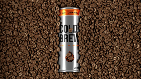 VideoHive Cold Coffee Can Packaging Mockup 33590869
