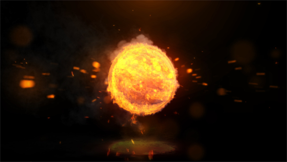 VideoHive Colliding Fire Logo Reveal 38649563