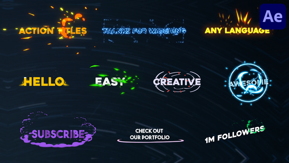 VideoHive Colorful Action Titles | After Effects 31737707