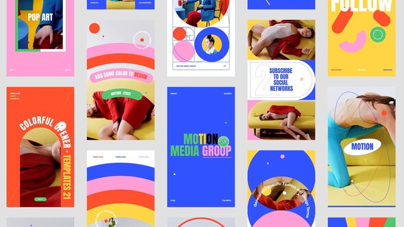 VideoHive Colorful Stories Pack 33516540