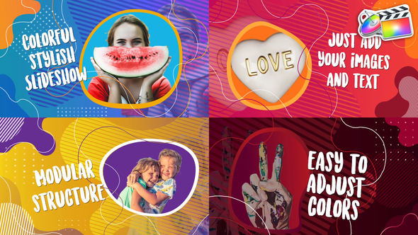 VideoHive Colorful Stylish Slideshow | FCPX 34705292