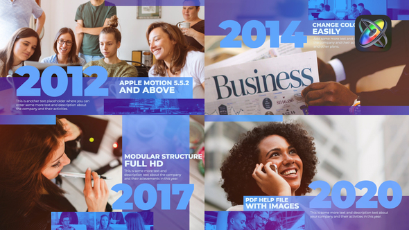 VideoHive Corporate History Timeline Apple Motion 33288063