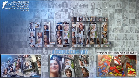 VideoHive Corporate Mosaic Logo 23392349