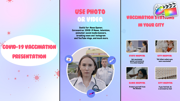 VideoHive Covid-19 Vaccination Mobile Presentation for FCPX 35636543