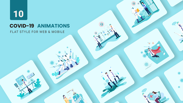 VideoHive Covid-19 Virus Animations - Flat Concept 39216759