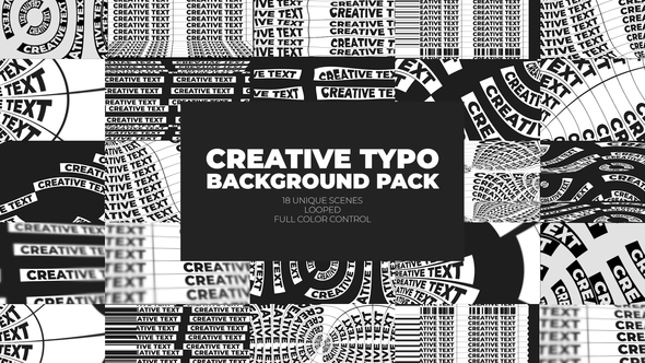 VideoHive Creative Typo Background Pack 32980249