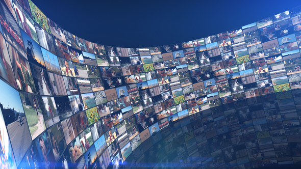 VideoHive Curved Video Wall Intro Pack 38873957