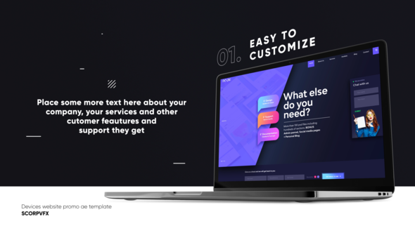 VideoHive Dark Website Promo Mockup 26519324