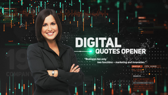 VideoHive Digital Quotes Opener 22955631