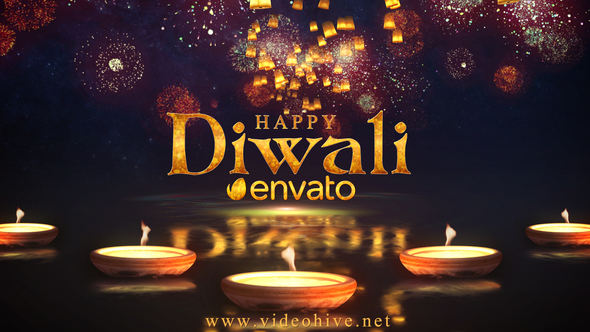VideoHive Diwali Sky Lantern Logo 22793284