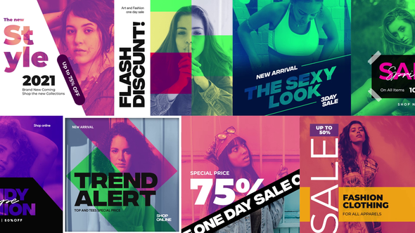 VideoHive Duotone Instagram Fashion Banners / Fashion Stories 31462873