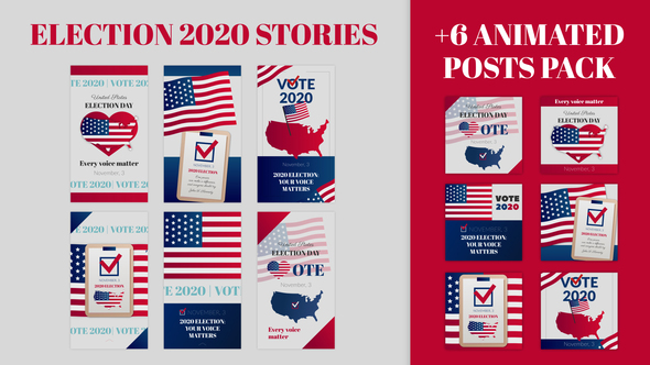 VideoHive Election Stories and Posts Pack 29042680