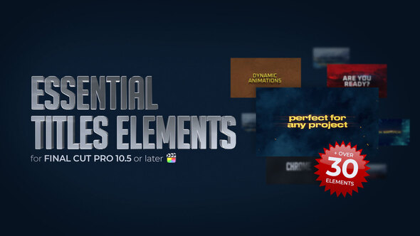 VideoHive Essential Titles Elements - FCP 34759546