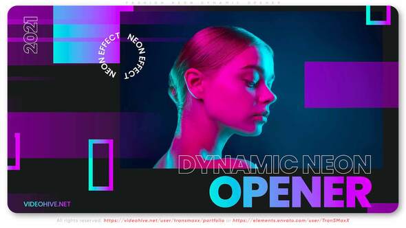 VideoHive Fashion Neon. Musical Dynamic Opener 31424026