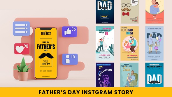 VideoHive Father's Day Instagram Stories 32034341