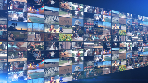 VideoHive Flat Video Wall Intro Pack 38873943