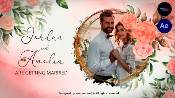 VideoHive Floral & Watercolor Wedding Invitation 38822065