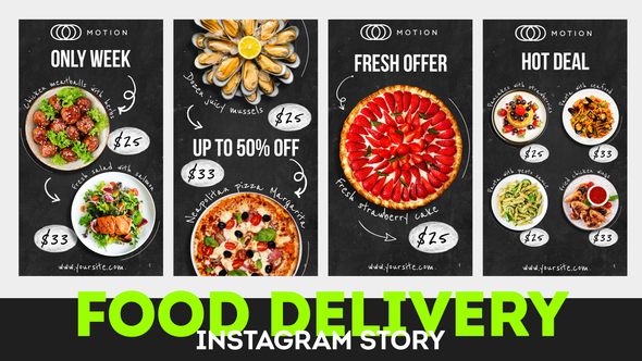 VideoHive Food Delivery – Instagram Story 32282991