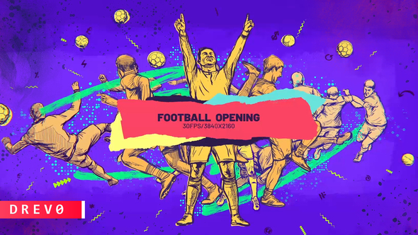 VideoHive Football Opener/ Soccer Live/ TV Intro/ Sport/ Ball/ Dynamic Brush/ Draw/ Game Promo/ Players/ Event 32047073