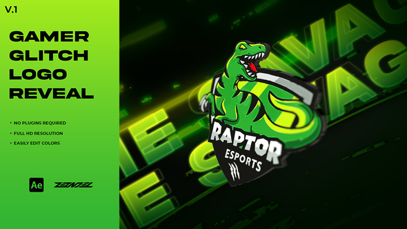 VideoHive Gamer Glitch Logo Reveal 34025550