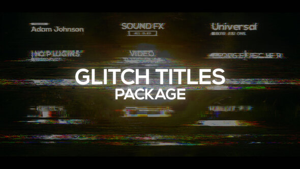 VideoHive Glitch Titles Package 38704212