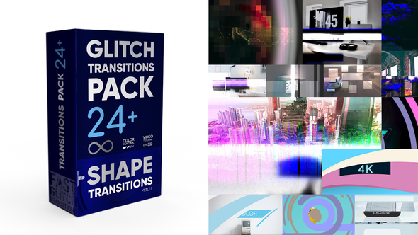 VideoHive Glitch Transitions Pack 4K 34115526