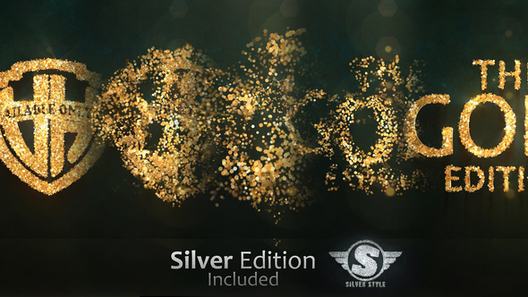 VideoHive Glitter Gold Particles Logo 38318583
