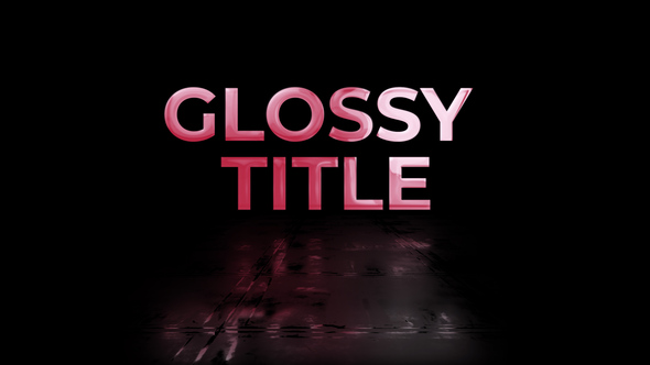 VideoHive Glossy Title Reveal 26374080