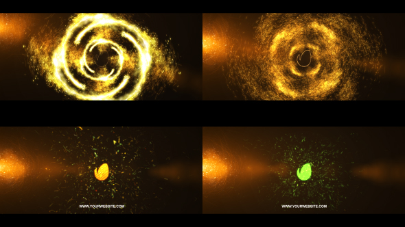 VideoHive Glowing Particles Logo Reveal 20 : Golden Particles 05 17891077