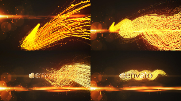 VideoHive Glowing Particles Logo Reveal 22 : Golden Particles 06 19212503