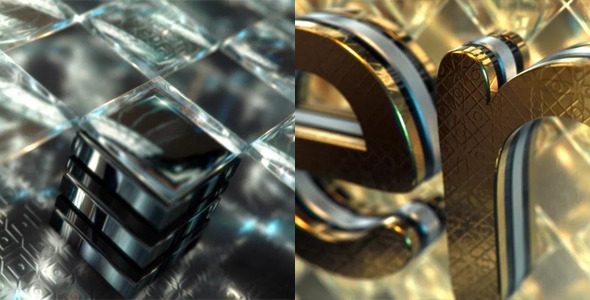 VideoHive Gold & Black Crystallized Glass Logo Reveal 11316786