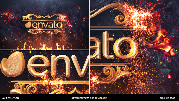 VideoHive Gold Particles Logo Intro 30270705