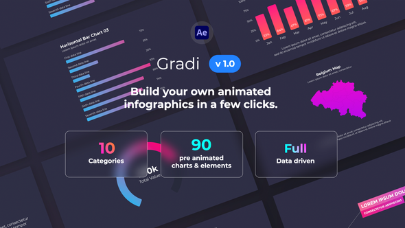 VideoHive Gradi - Gradient Infographics 32098103