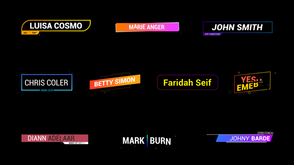 VideoHive Gradient Lower Thirds || After Effects 30133139