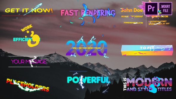 VideoHive Gradient Titles | Premiere Pro MOGRT 26466221