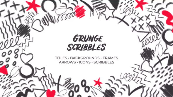 VideoHive Grunge Scribbles. Hand Drawn Pack 32553670