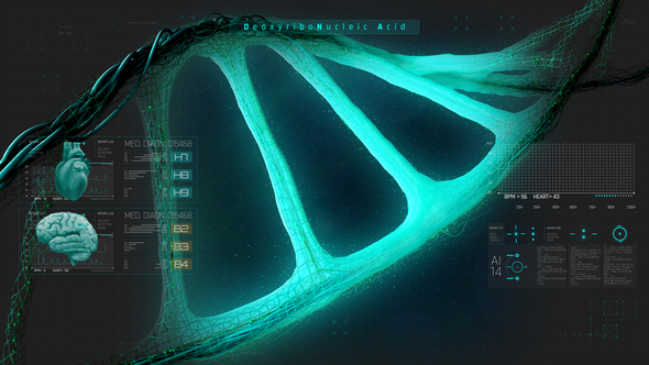 VideoHive HUD Medical Interface DNA 38147713