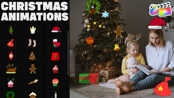 VideoHive Hand-Drawn Christmas Icons for FCPX 35181984