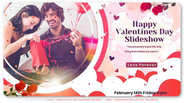 VideoHive Happy Valentines Day Slideshow 30005316